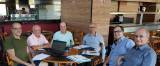 Jarbas, Aloysio, Medeiros, Adelmo, Alicério e José Luiz em reunião de Trabalho em Juiz de Fora sobre a estrutura da Conferência
