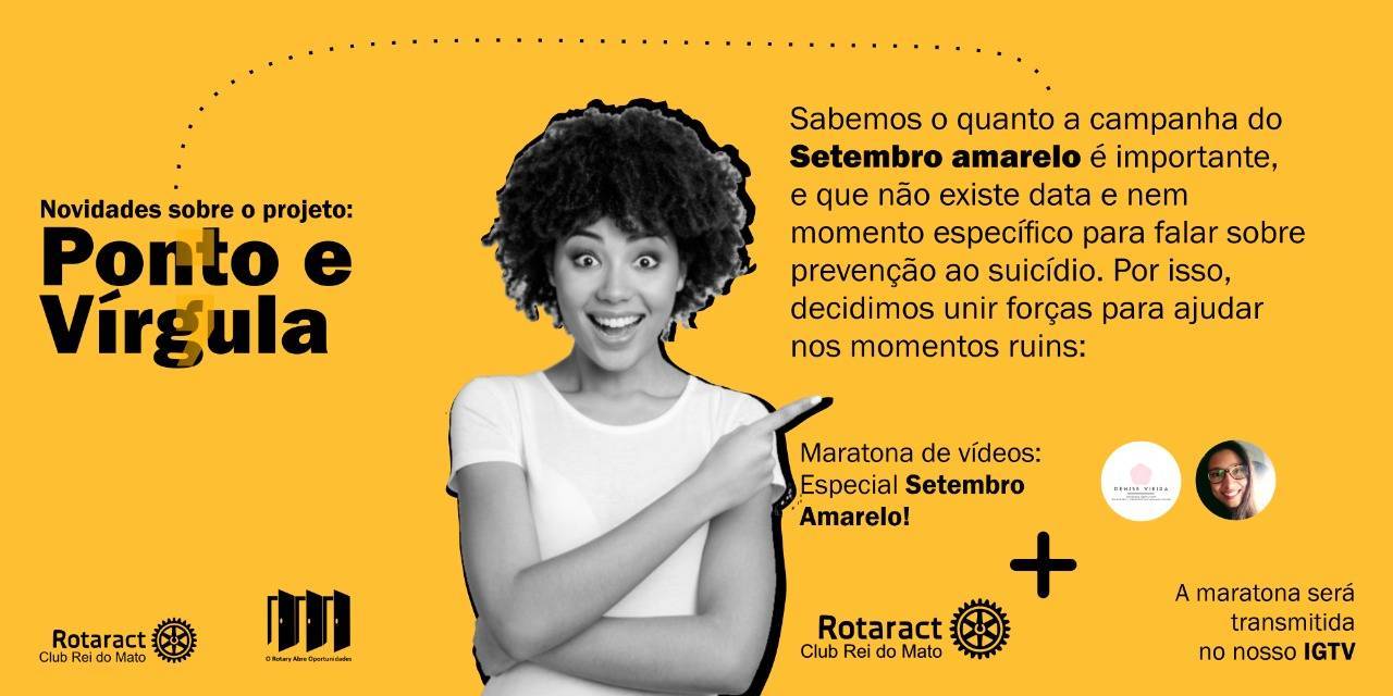Arte realizada pela Comissão de Imagem Pública do Rotaract Club Rei do Mato. @rotaractrdm