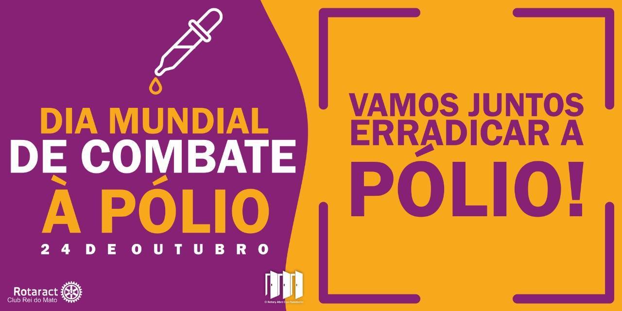 Arte para comemoração do Dia Mundial do Combate à Pólio. Arte desenvolvida pela Comissão de Imagem Pública.
